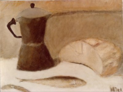 Painting_Coffee, Bread & Fish
