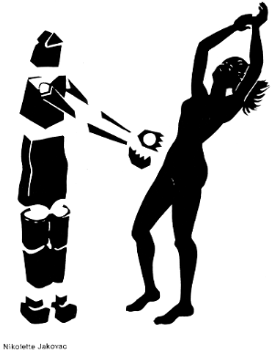 Robot and Woman